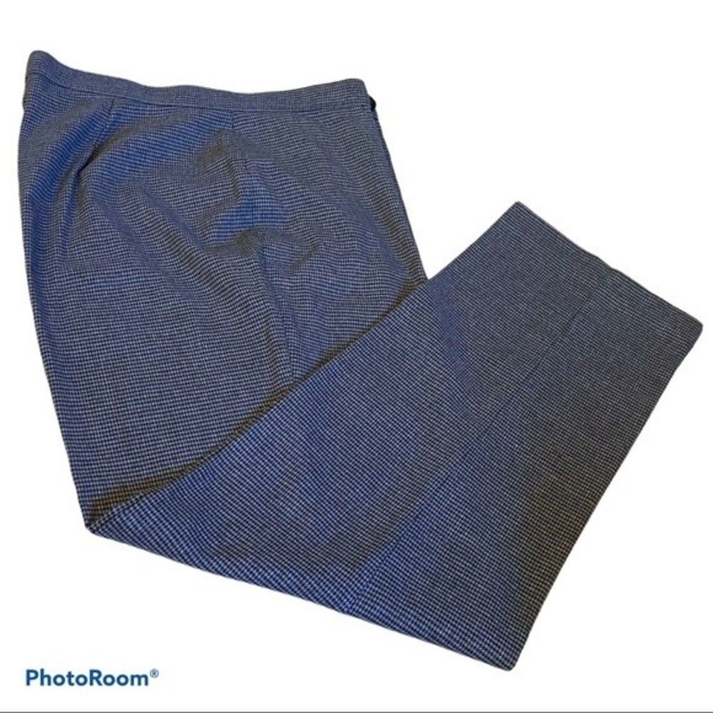 Kim Rogers Gray Houndstooth Pants Size 12 Short